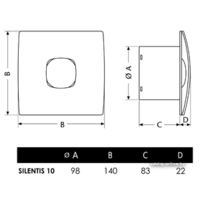 Осевой вентилятор CATA Silentis 10 T - Превью изображения №3 — Интернет-магазин Time-Shop