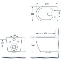 Унитаз подвесной Lauter Nuremberg 21811 + 21901002 (белый, с кнопкой смыва 219704J черный) - Превью изображения №37 — Интернет-магазин Time-Shop