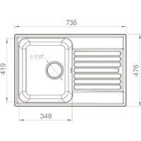Кухонная мойка Reflexion Bolero RF0574GR - Превью изображения №7 — Интернет-магазин Time-Shop