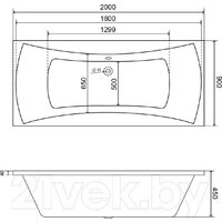 Ванна Lauter Belgravia 200x90 21110200 (с ножками) - Превью изображения №14 — Интернет-магазин Time-Shop