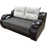 Анмикс Каспер (коричневый велюр/кож.зам т.коричн/принт инкас)