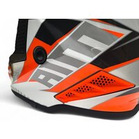Мотошлем AIM RH855 Fiber Glass Tondo RH855T-OBW-S (S, оранжевый/черный/белый) - Превью изображения №9 — Интернет-магазин Time-Shop