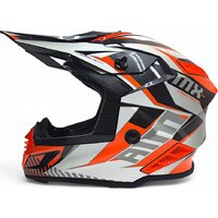 Мотошлем AIM RH855 Fiber Glass Tondo RH855T-OBW-S (S, оранжевый/черный/белый) - Превью изображения №3 — Интернет-магазин Time-Shop