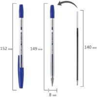 Набор шариковых ручек BRAUBERG M-500 143454 (10 шт.) - Превью изображения №8 — Интернет-магазин Time-Shop