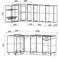 Готовая кухня Интерлиния Мила 12x19 без столешницы (белый платинум) - Превью изображения №2 — Интернет-магазин Time-Shop