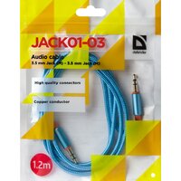 Кабель Defender JACK01-03 (синий) - Превью изображения №3 — Интернет-магазин Time-Shop