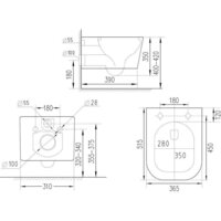 Унитаз подвесной Roxen Cube Bidet One Rimless 6 в 1 StounFix Dual Fresh 608961 (кнопка: матовая) - Превью изображения №21 — Интернет-магазин Time-Shop