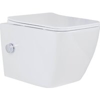 Унитаз подвесной Roxen Cube Bidet One Rimless 6 в 1 StounFix Dual Fresh 608961 (кнопка: матовая) - Превью изображения №7 — Интернет-магазин Time-Shop