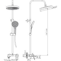 Душевая система  Haiba HB24553-5 - Превью изображения №2 — Интернет-магазин Time-Shop