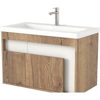 Дабер Тумба под умывальник 016 Тобага/Эридан 80 Т16.8Т.0.21 (дуб галифакс/белый)