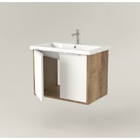  Дабер Тумба под умывальник 018 60 Т18.6.0.21Б (дуб галифакс/белый/ручка белая) - Превью изображения №2 — Интернет-магазин Time-Shop