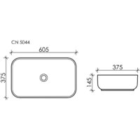 Умывальник Ceramica Nova Element CN5044 - Превью изображения №7 — Интернет-магазин Time-Shop