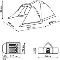 Треккинговая палатка RSP Outdoors Krewl 3 T-KRE-3-OLGN - Превью изображения №17 — Интернет-магазин Time-Shop