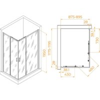 Душевой уголок RGW PA-246 030824692-11 90x120 (хром/прозрачное стекло) - Превью изображения №2 — Интернет-магазин Time-Shop