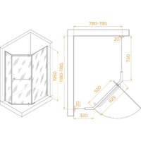 Душевой уголок RGW PA-091B 35089182-14 80x120 (черный/прозрачное стекло) - Превью изображения №2 — Интернет-магазин Time-Shop