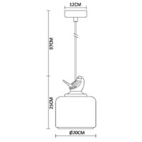 Подвесная люстра Arte Lamp Passero A8029SP-1WH - Превью изображения №2 — Интернет-магазин Time-Shop