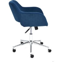 Офисное кресло TetChair Modena (флок, хром/синий) - Превью изображения №2 — Интернет-магазин Time-Shop