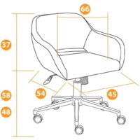 Офисное кресло TetChair Modena (флок, хром/синий) - Превью изображения №14 — Интернет-магазин Time-Shop
