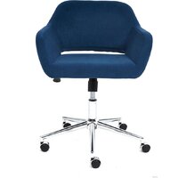 Офисное кресло TetChair Modena (флок, хром/синий) - Превью изображения №5 — Интернет-магазин Time-Shop