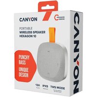 Беспроводная колонка Canyon Hexagon 10 (серый/оранжевый) - Превью изображения №7 — Интернет-магазин Time-Shop