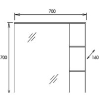  Onika Шкаф с зеркалом Легран 70.00У 207036 - Превью изображения №6 — Интернет-магазин Time-Shop