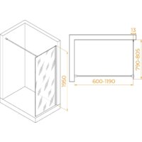 Душевая стенка RGW WA-010G 351001008-16 80 (золото/прозрачное стекло) - Превью изображения №2 — Интернет-магазин Time-Shop