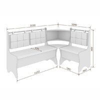 Угловой диван Mio Tesoro Оазис-2 108x163 (дуб сонома/ваниль) - Превью изображения №4 — Интернет-магазин Time-Shop