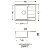 Кухонная мойка Kernau KGS V 4565A 1B1D Deep Black - Превью изображения №2 — Интернет-магазин Time-Shop