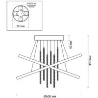 Люстра средней высоты Odeon Light Monica 3901/70CL - Превью изображения №5 — Интернет-магазин Time-Shop