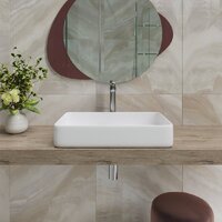 Умывальник Lauter 21842 + клапан 21190W + сифон 21635W (белый матовый) - Превью изображения №10 — Интернет-магазин Time-Shop