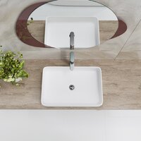 Умывальник Lauter 21842 + клапан 21190W + сифон 21635W (белый матовый) - Превью изображения №13 — Интернет-магазин Time-Shop