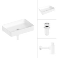 Lauter 21842 + клапан 21190W + сифон 21635W (белый матовый)