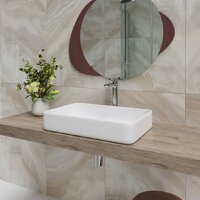 Умывальник Lauter 21842 + клапан 21190W + сифон 21635W (белый матовый) - Превью изображения №11 — Интернет-магазин Time-Shop