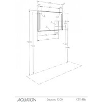 Акватон Зеркало Отель 120 с полкой 1A1014K0OT010 - Превью изображения №4 — Интернет-магазин Time-Shop