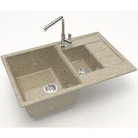 Кухонная мойка MARRBAXX Карельский камень модель 210/Q5 F210Q005 (песочный) - Превью изображения №2 — Интернет-магазин Time-Shop