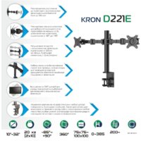 Кронштейн для монитора Onkron D221E (черный) - Превью изображения №2 — Интернет-магазин Time-Shop