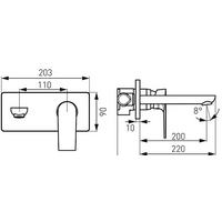 Смеситель Ferro Algeo Square BAQ3PA22 - Превью изображения №2 — Интернет-магазин Time-Shop