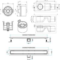 Трап/канал Aquabath Line AB010-SS-700 - Превью изображения №2 — Интернет-магазин Time-Shop