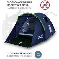 Треккинговая палатка RSP Outdoors Deep 2 (синий) - Превью изображения №9 — Интернет-магазин Time-Shop