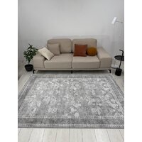 Ковер для жилой комнаты Radjab Carpet Афина Прямоугольник 9008A 12793RK (2.4x3.4, Grey/Cream) - Превью изображения №4 — Интернет-магазин Time-Shop