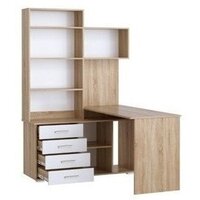 Стол Памир ПКС-11 правый (дуб сонома/белый глянец) - Превью изображения №2 — Интернет-магазин Time-Shop