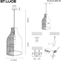Подвесная люстра ST Luce SL1513.503.01 - Превью изображения №4 — Интернет-магазин Time-Shop