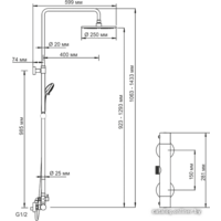Душевая система  Wasserkraft A13302 Thermo - Превью изображения №4 — Интернет-магазин Time-Shop