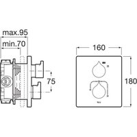 Смеситель без скрытого механизма Roca Insignia A5A2C3ARG0 - Превью изображения №2 — Интернет-магазин Time-Shop