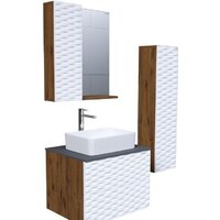  Grossman Тумба под умывальник Альба 65 106503 (веллингтон/белый) - Превью изображения №4 — Интернет-магазин Time-Shop