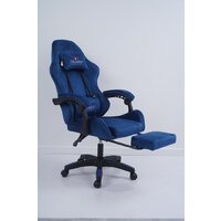 Игровое (геймерское) кресло Calviano 1584 (велюр, синий) - Превью изображения №2 — Интернет-магазин Time-Shop