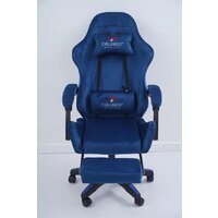 Игровое (геймерское) кресло Calviano 1584 (велюр, синий) - Превью изображения №14 — Интернет-магазин Time-Shop