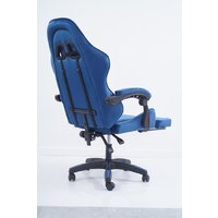 Игровое (геймерское) кресло Calviano 1584 (велюр, синий) - Превью изображения №7 — Интернет-магазин Time-Shop