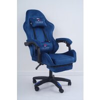 Игровое (геймерское) кресло Calviano 1584 (велюр, синий) - Превью изображения №15 — Интернет-магазин Time-Shop