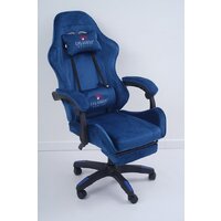 Игровое (геймерское) кресло Calviano 1584 (велюр, синий) - Превью изображения №16 — Интернет-магазин Time-Shop